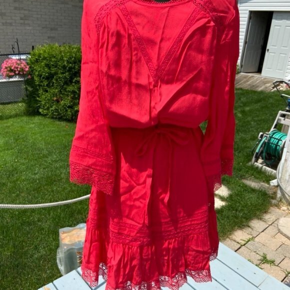 Beautifully braided detail Maje dress in Red Size 3 (Maje) EUC - Picture 2 of 15